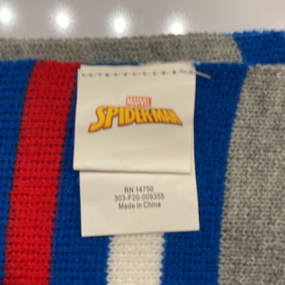 NWOT Striped Spider-Man Scarf AND Gray & Red Marvel Scarf‎ about 49”x8” in size - Picture 9 of 13